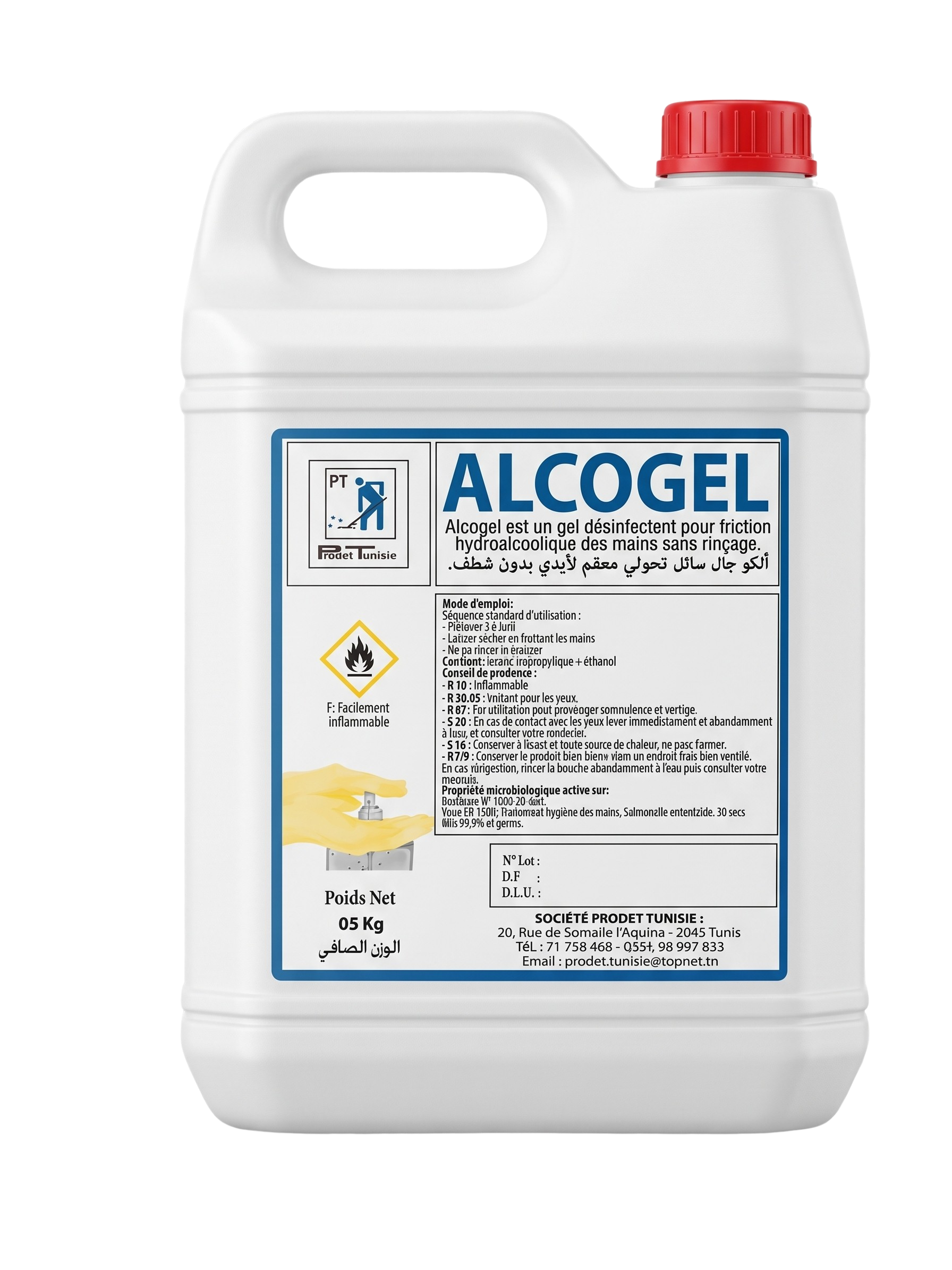 ALCOGEL ANTISEPTIQUE BIDON 5KG